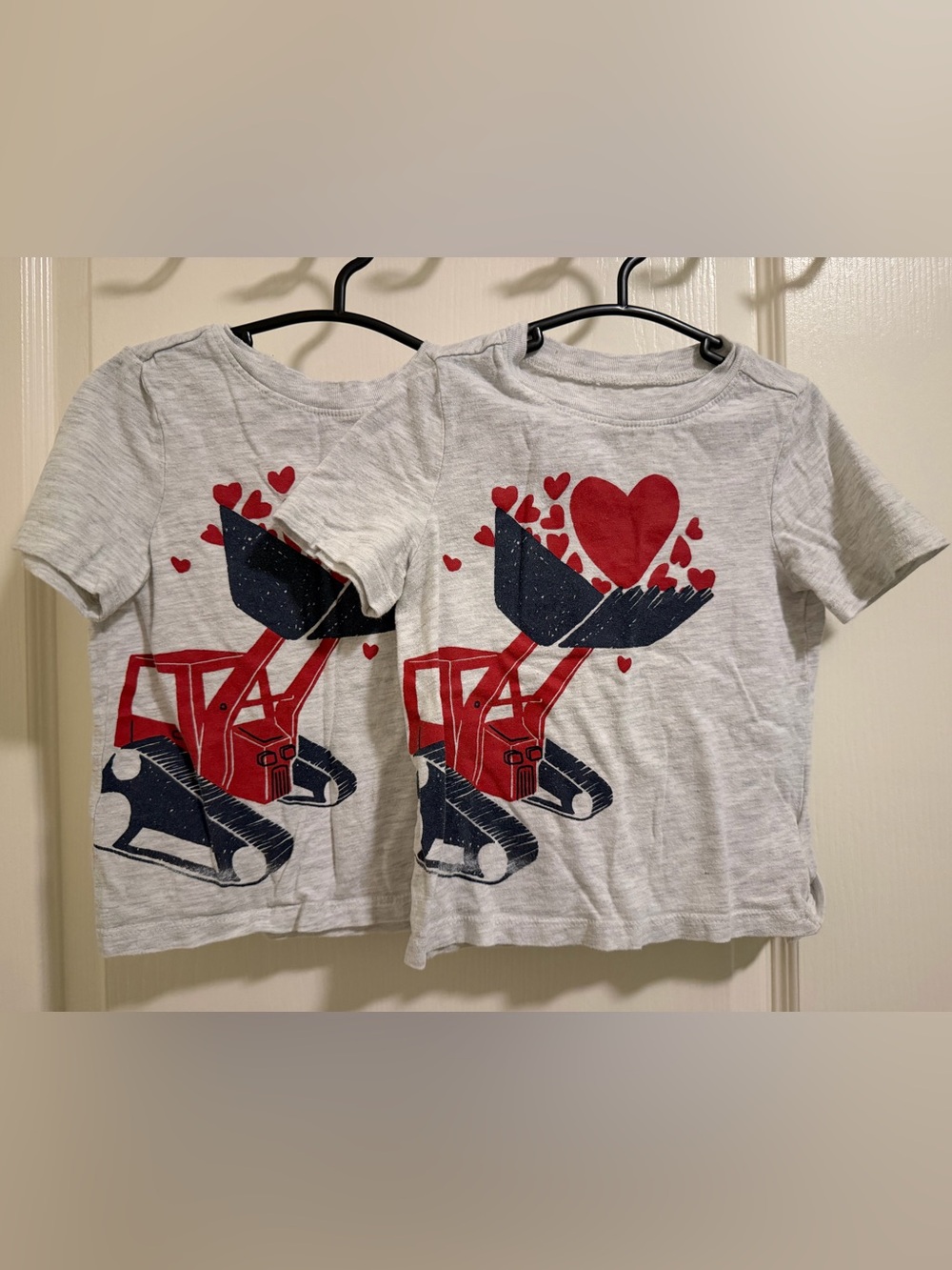 Matching Construction Heart Shirts